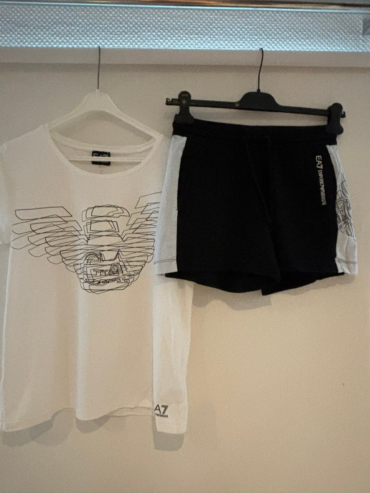 Emporio armani broek met bijpassend shirt maat m, Ophalen of Verzenden, Zo goed als nieuw, Maat 38/40 (M), Zwart