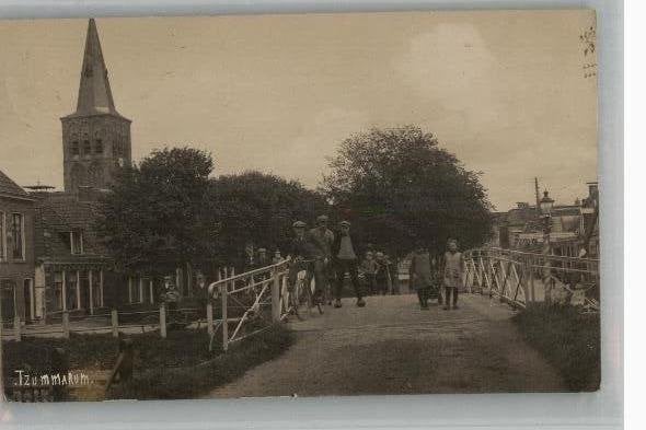 Tzummarum, Friesland (1926) zeldzame FOTOKAART zie info