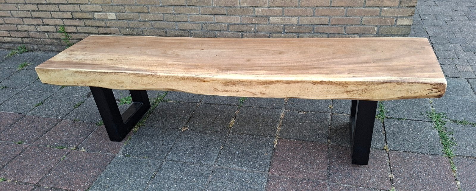Sidetable boomstam, Huis en Inrichting, Tafels | Sidetables, Zo goed als nieuw, 25 tot 50 cm, Rechthoekig, Metaal, Ophalen