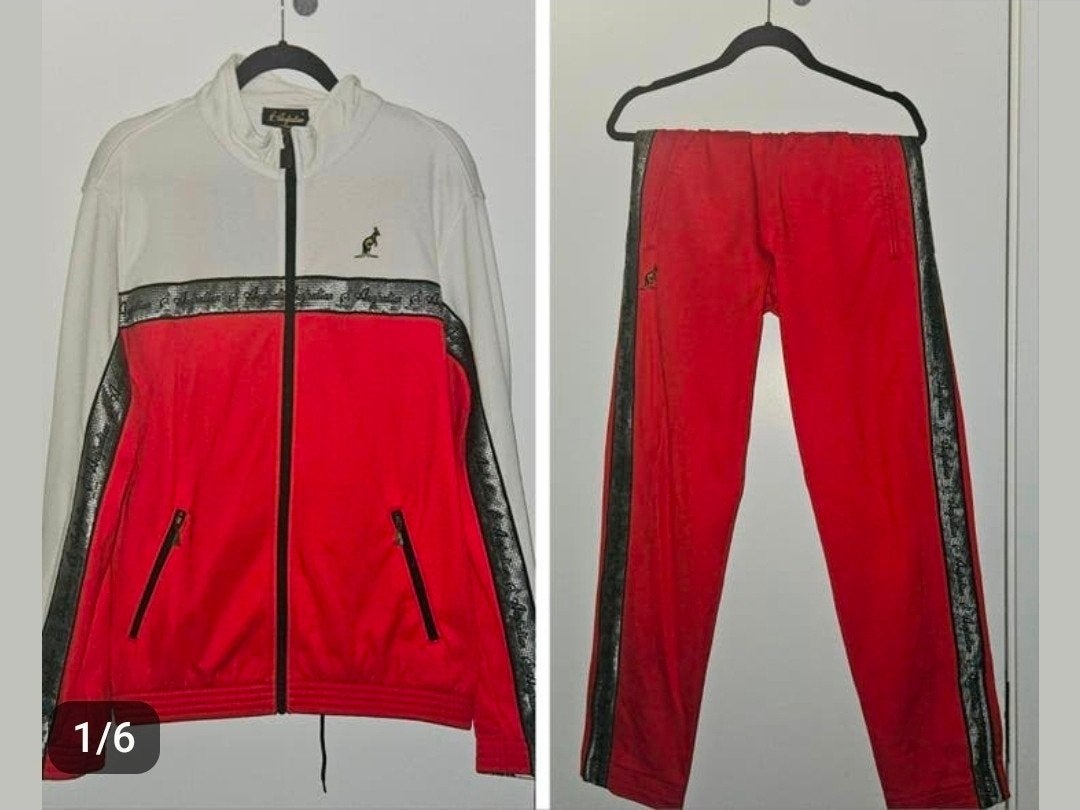 Australian pak jasje maat l, broek maat s, Ophalen of Verzenden, Zo goed als nieuw, Rood, Australian