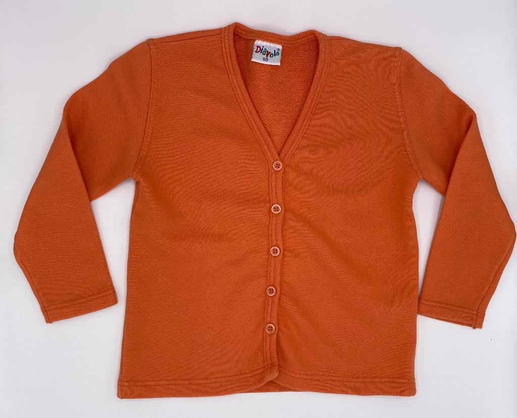 Kinder vestje oranje 110, Kinderen en Baby's, Kinderkleding | Maat 110, Meisje, Trui of Vest, Ophalen of Verzenden, Zo goed als nieuw