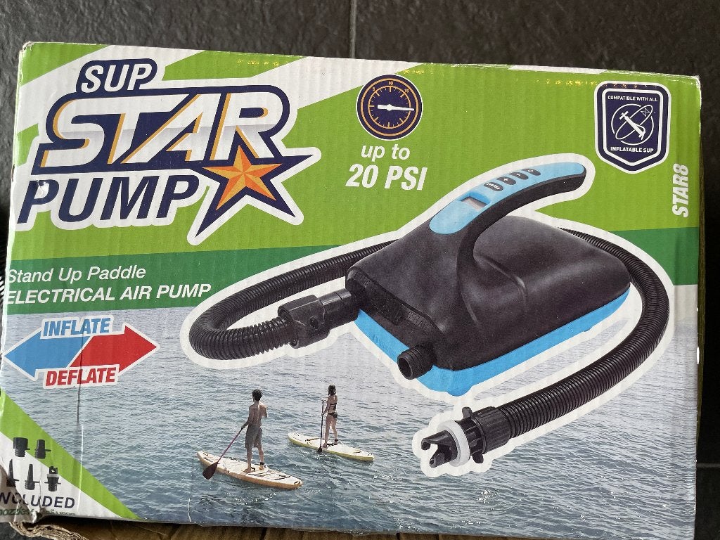Star pump 8 - Elektrische pomp voor sup - 16 PSI, Watersport en Boten, Ophalen of Verzenden, Zo goed als nieuw, SUP-accessoire