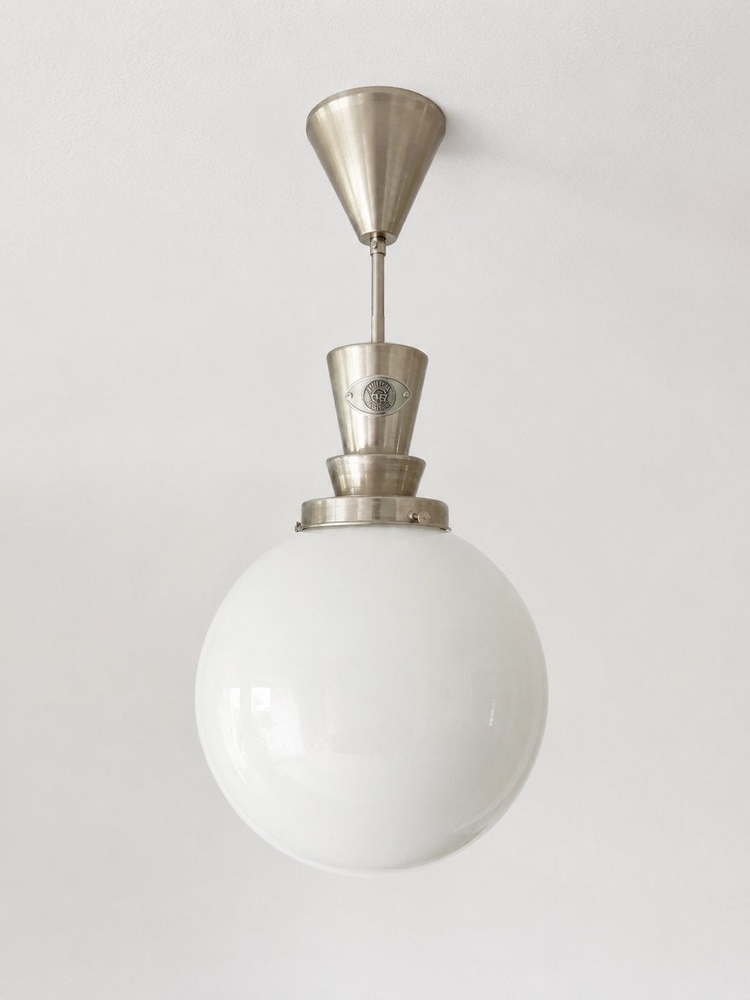 Gispen hanglamp – vintage design - art deco - schoollamp, Ophalen of Verzenden, Zo goed als nieuw, Glas