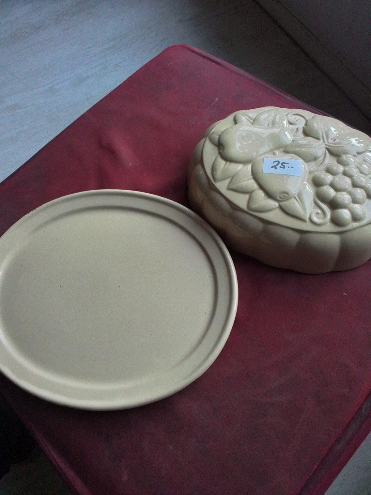 Antieke Villeroy & Boch puddingvorm met onderschaal, Ophalen of Verzenden