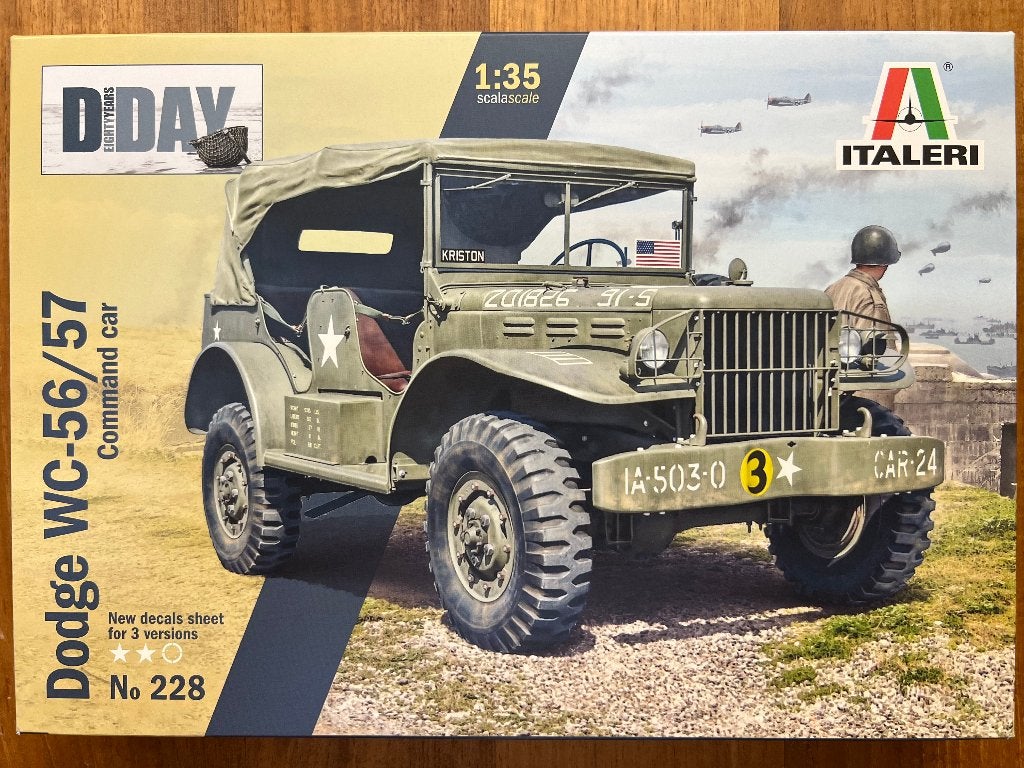 Italeri Dodge WC-56/57 Command Car 1:35 - 228, 1:32 tot 1:50, Nieuw, Ophalen of Verzenden, Italeri