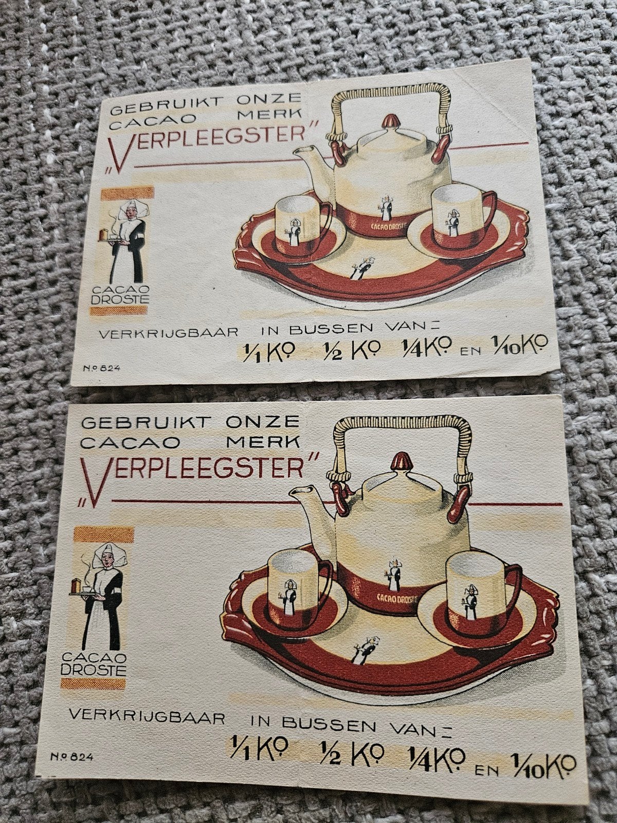 Droste Cacao 'Verpleegster' reclameplaatjes met bon, Verzamelen, Ophalen of Verzenden