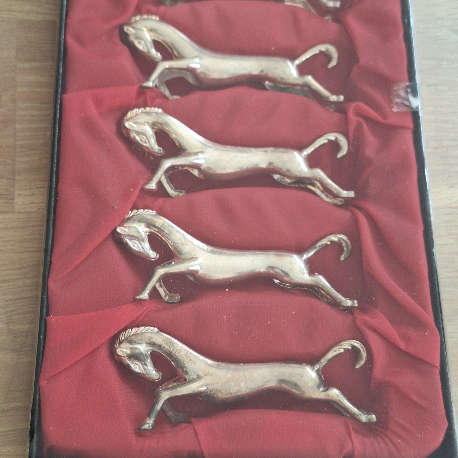 Verzilverde messenleggers paarden horse holder, Ophalen of Verzenden