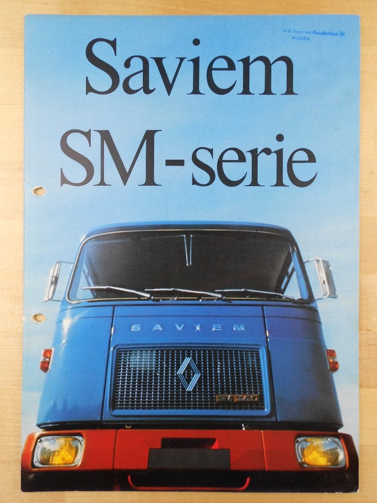 Saviem SM-Serie Brochure 1977 – SM Renault, Boeken, Saviem, Ophalen of Verzenden, Zo goed als nieuw, Renault
