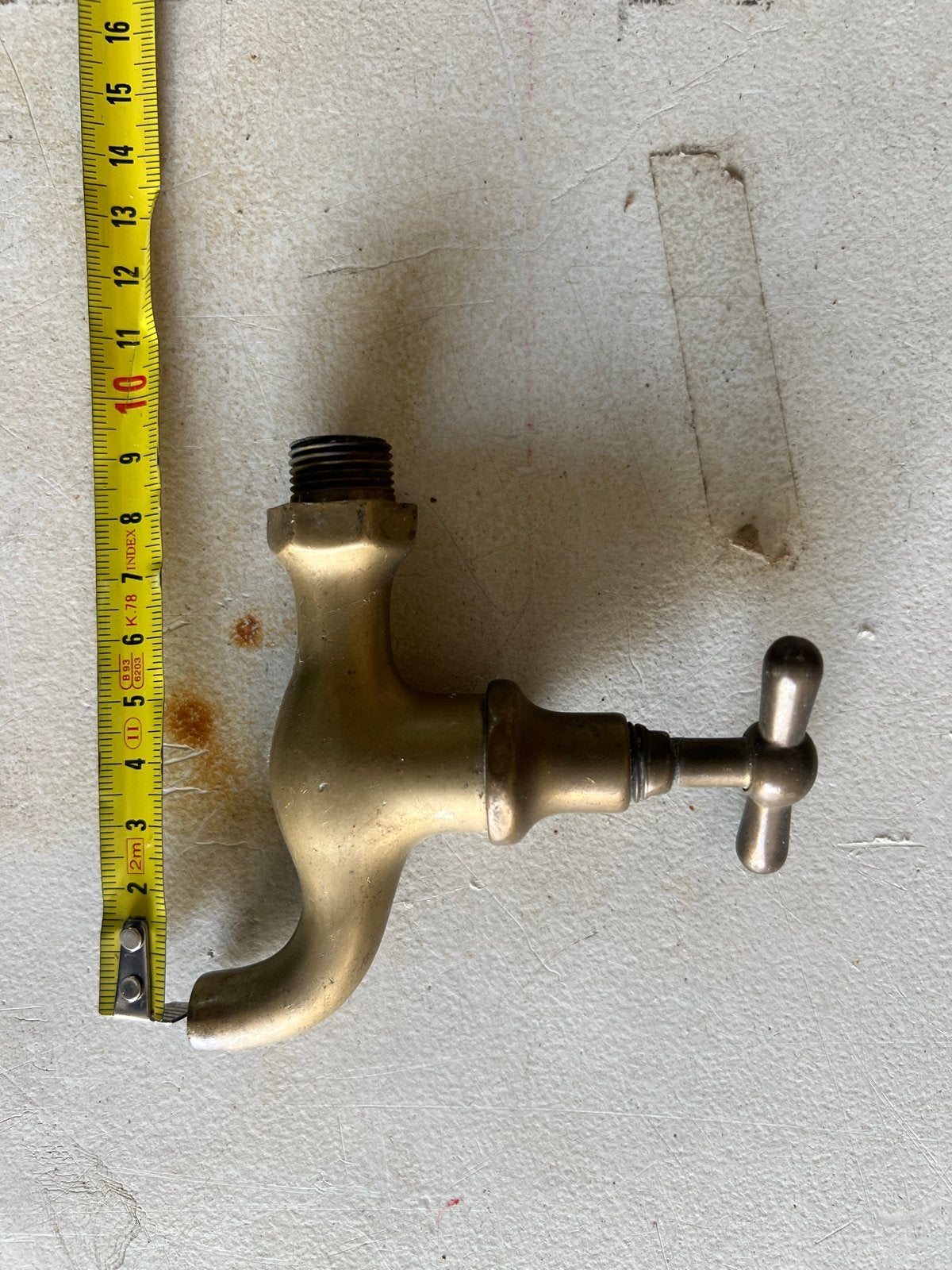 Antieke Messing Kraan - Vintage Waterkraan, Ophalen of Verzenden