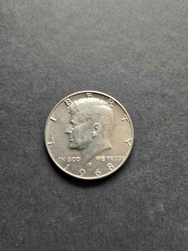 Halve dollar 1968  Zilver., Ophalen of Verzenden, Noord-Amerika