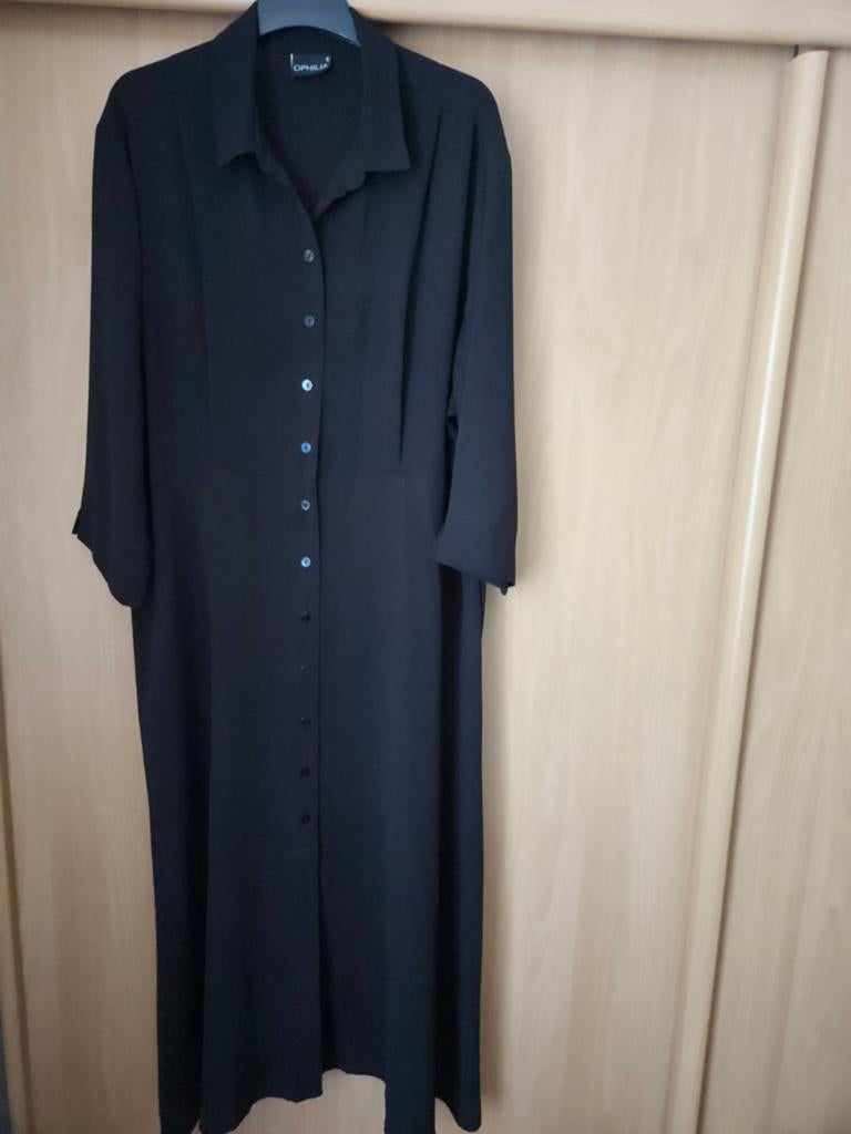 Ophilia jurk zwart 52, Kleding | Dames, Grote Maten, Ophalen of Verzenden, Zo goed als nieuw, Zwart, Jurk