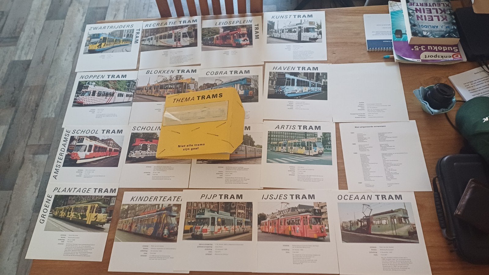 Thema Trams "Niet alle trams zijn geel" met 17 foto's, Verzamelen, Spoorwegen en Tramwegen, Ophalen, Gebruikt, Tram, Kaart of Prent