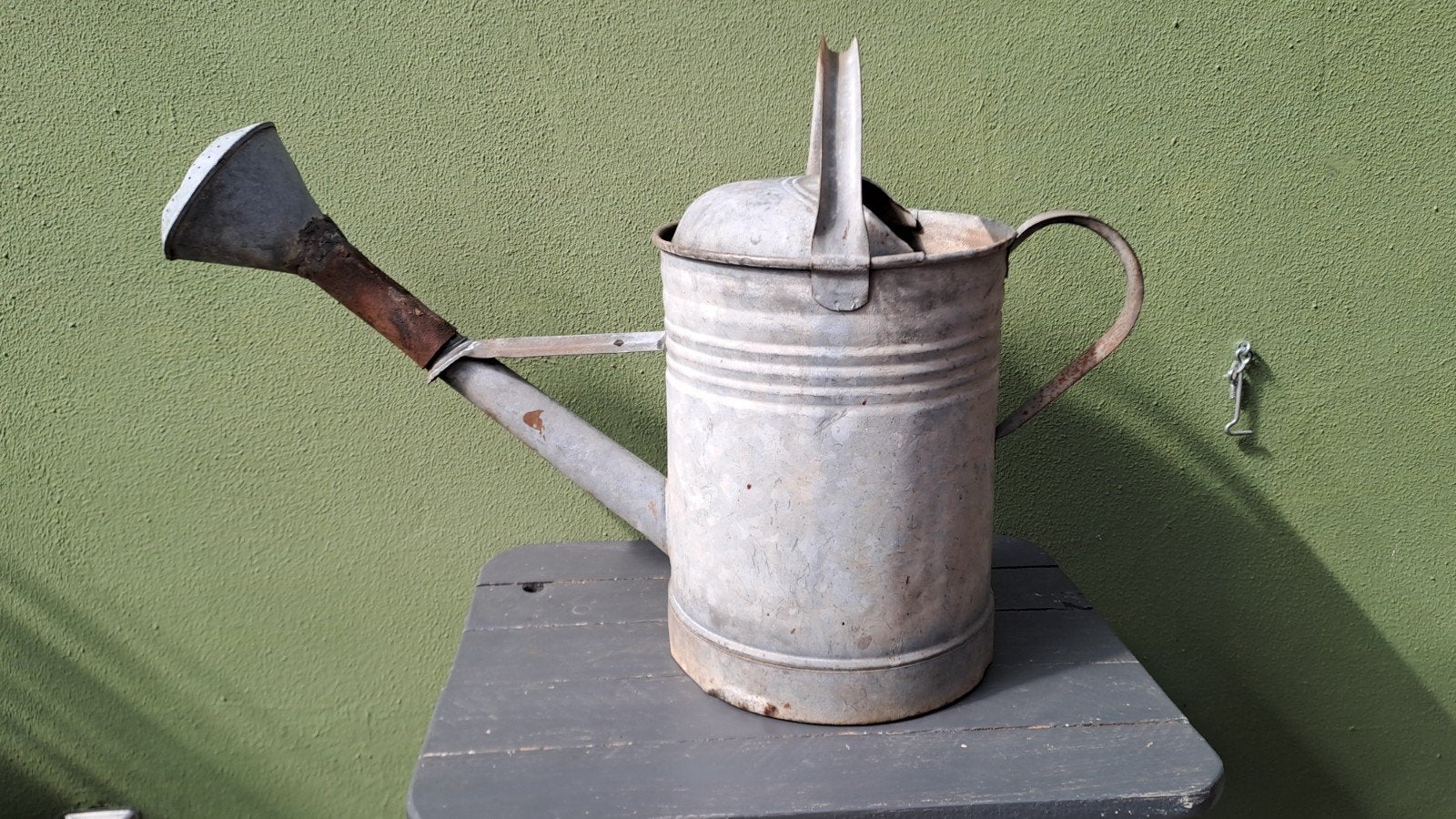 Antieke zinken gieter - Decoratief item voor tuin/huis, Gebruikt, Onbekend, Ophalen of Verzenden, Onbekend