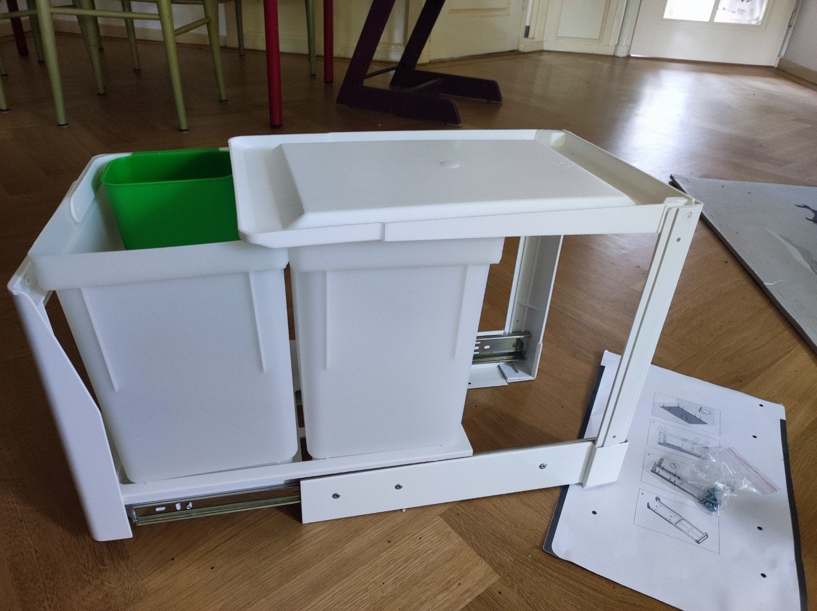 Inbouwprullenbak 2 x 10 liter plus groenbakje, merk Stala, Huis en Inrichting, Woonaccessoires | Prullenbakken, Kunststof, Nieuw