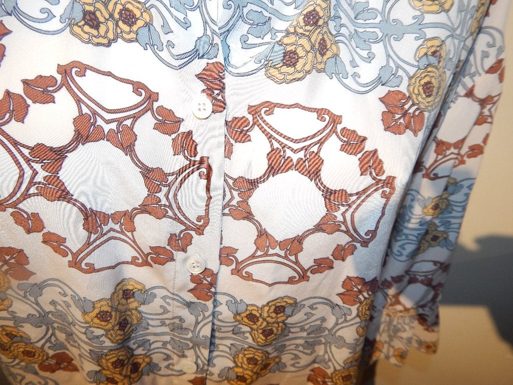 Sandro mooie zijde blouse in print mooie kleuren mt 3/40, Maat 38/40 (M), Overige kleuren, Verzenden, Sandro