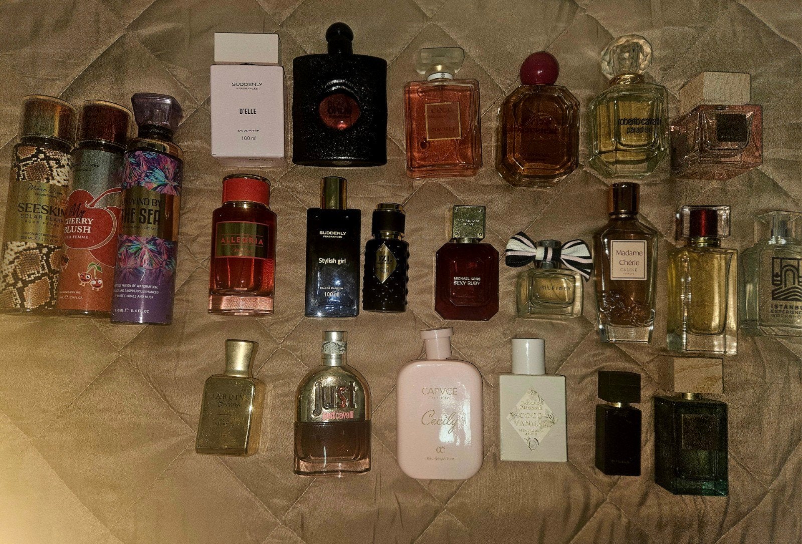 Partij van 20 Parfums en 3 Bodymists - Bekende Merken, Ophalen of Verzenden, Zo goed als nieuw
