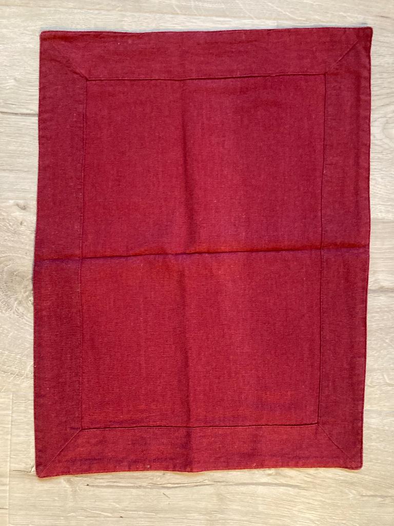 6 stoffen onderleggers, Ophalen of Verzenden, Nieuw, Rood, Placemat