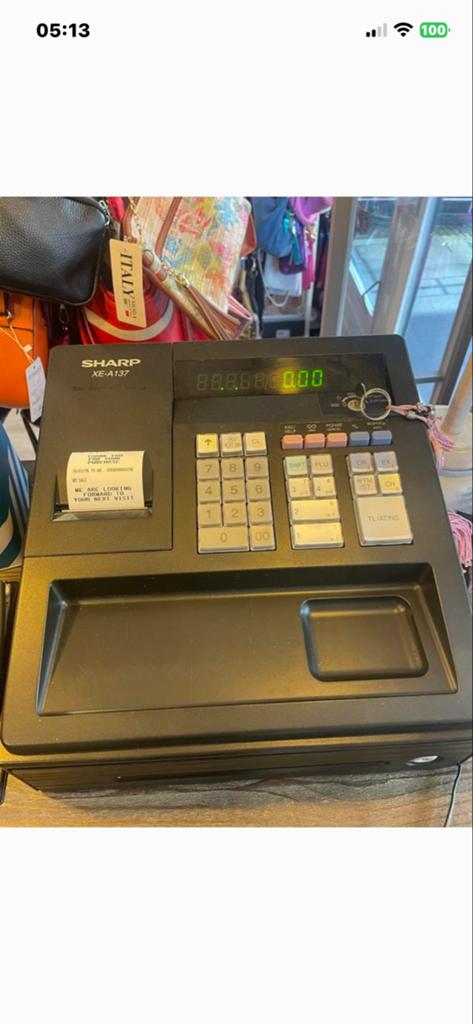 Sharp XE-A137 Kassa met Kassalade - Zo goed als nieuw, Verzamelen, Elektronische Apparatuur, Ophalen of Verzenden