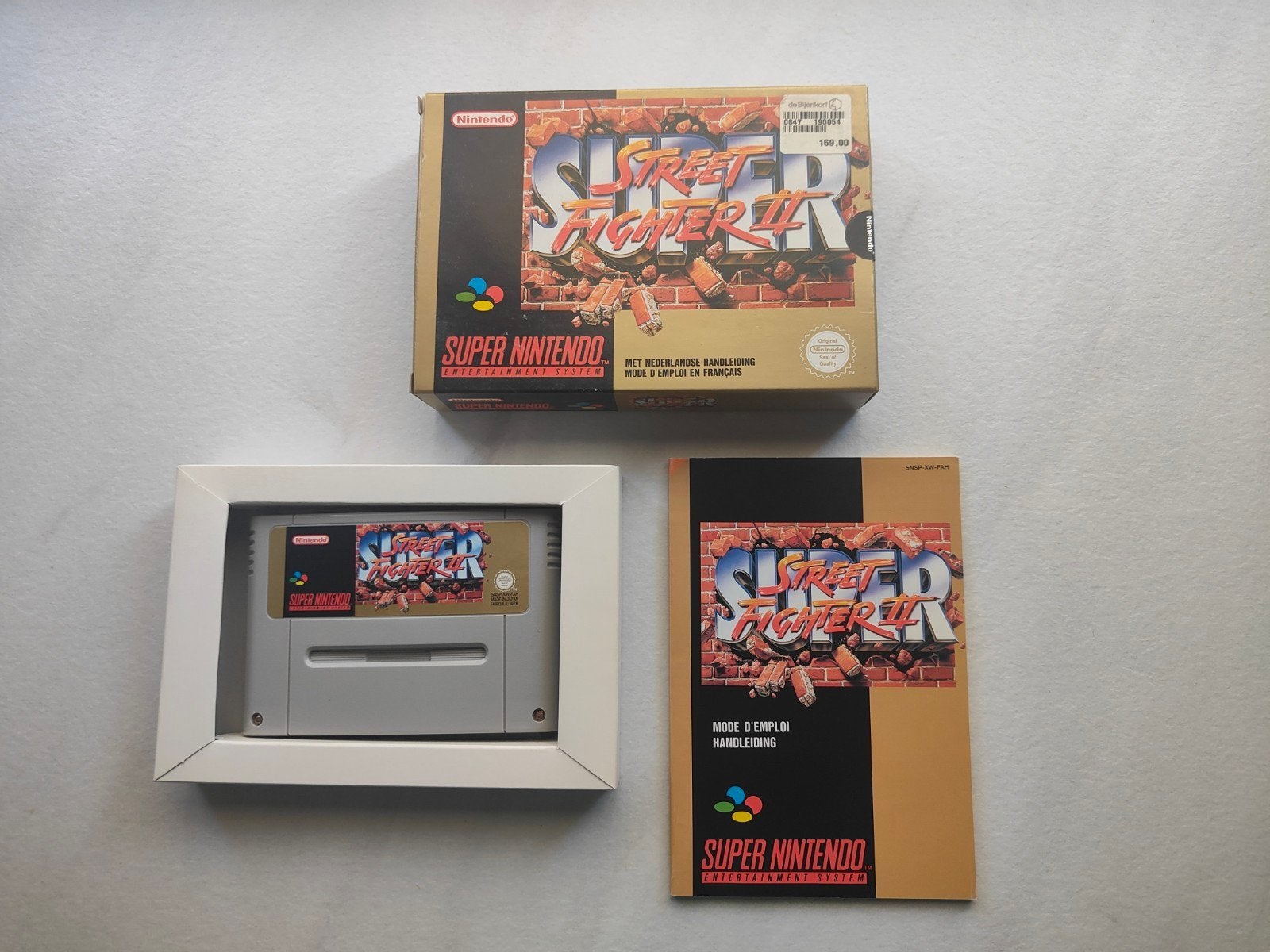 Super Street Fighter II SNES PAL compleet –Original Nintend, Spelcomputers en Games, Games | Nintendo Super NES, Gebruikt, Vechten