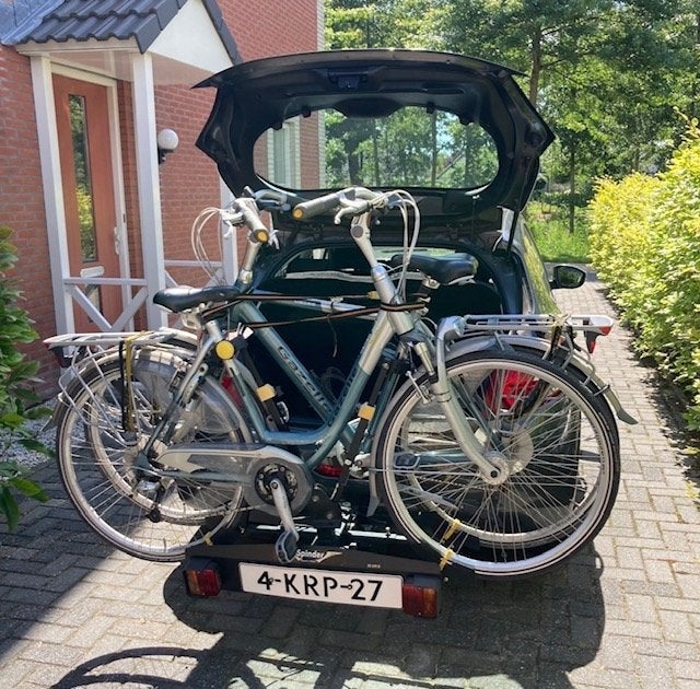 Spinder Hawk fietsendrager type RH-2-F voor 2 fietsen, Ophalen, 2 fietsen, Gebruikt, Trekhaakdrager