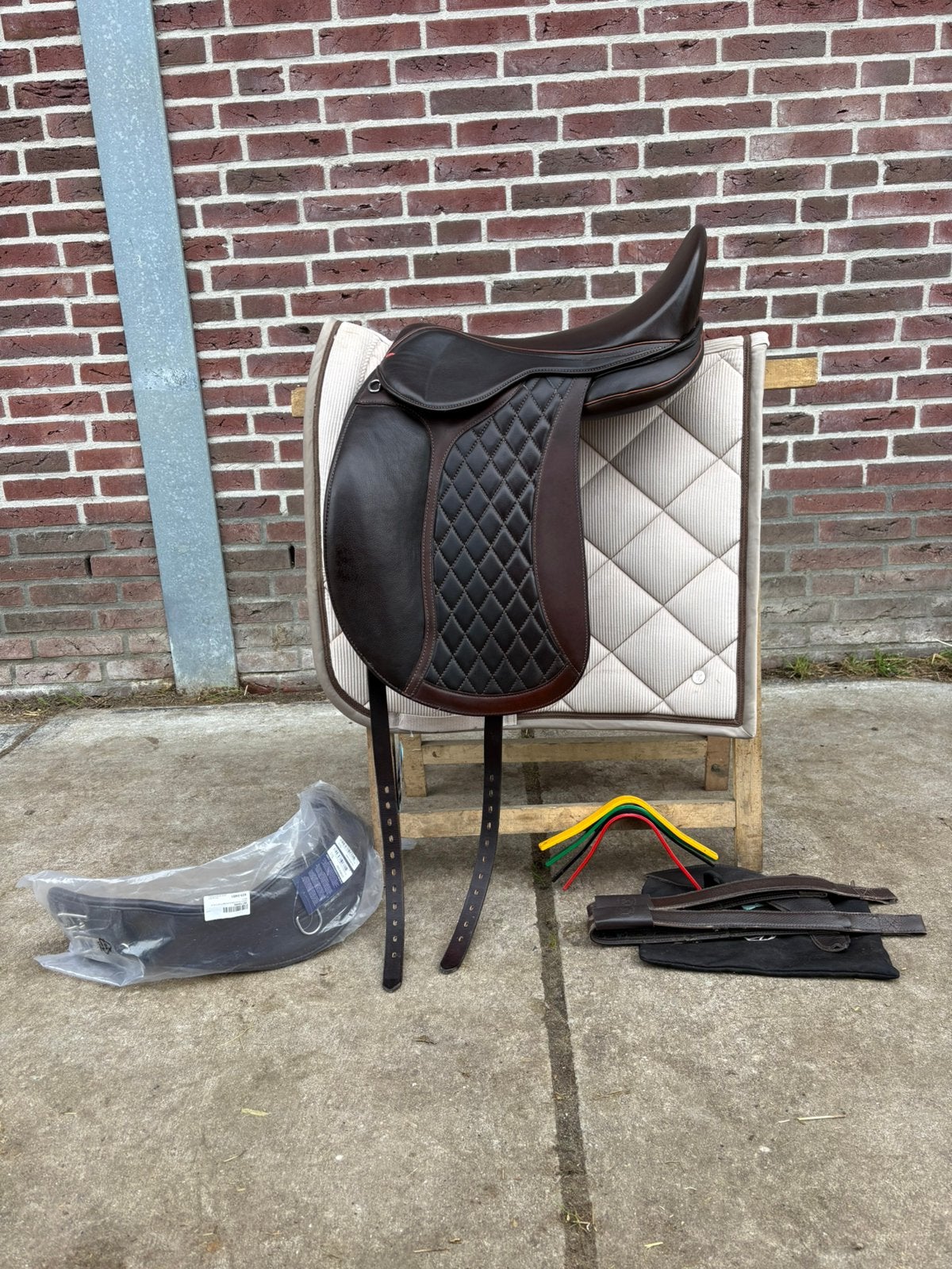 Bruin custom Edix tudor 18’, Gebruikt, Dressuur, XL (18 inch of meer), Ophalen of Verzenden
