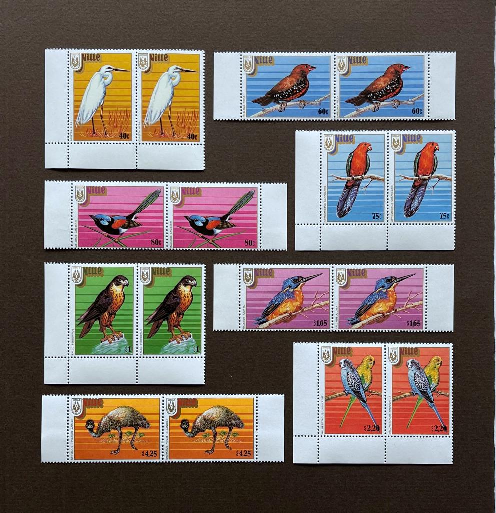 Niue 1986 Postfris Vogels Valk Parkiet Emoe Reiger Vink, Ophalen of Verzenden, Postfris, Dier of Natuur