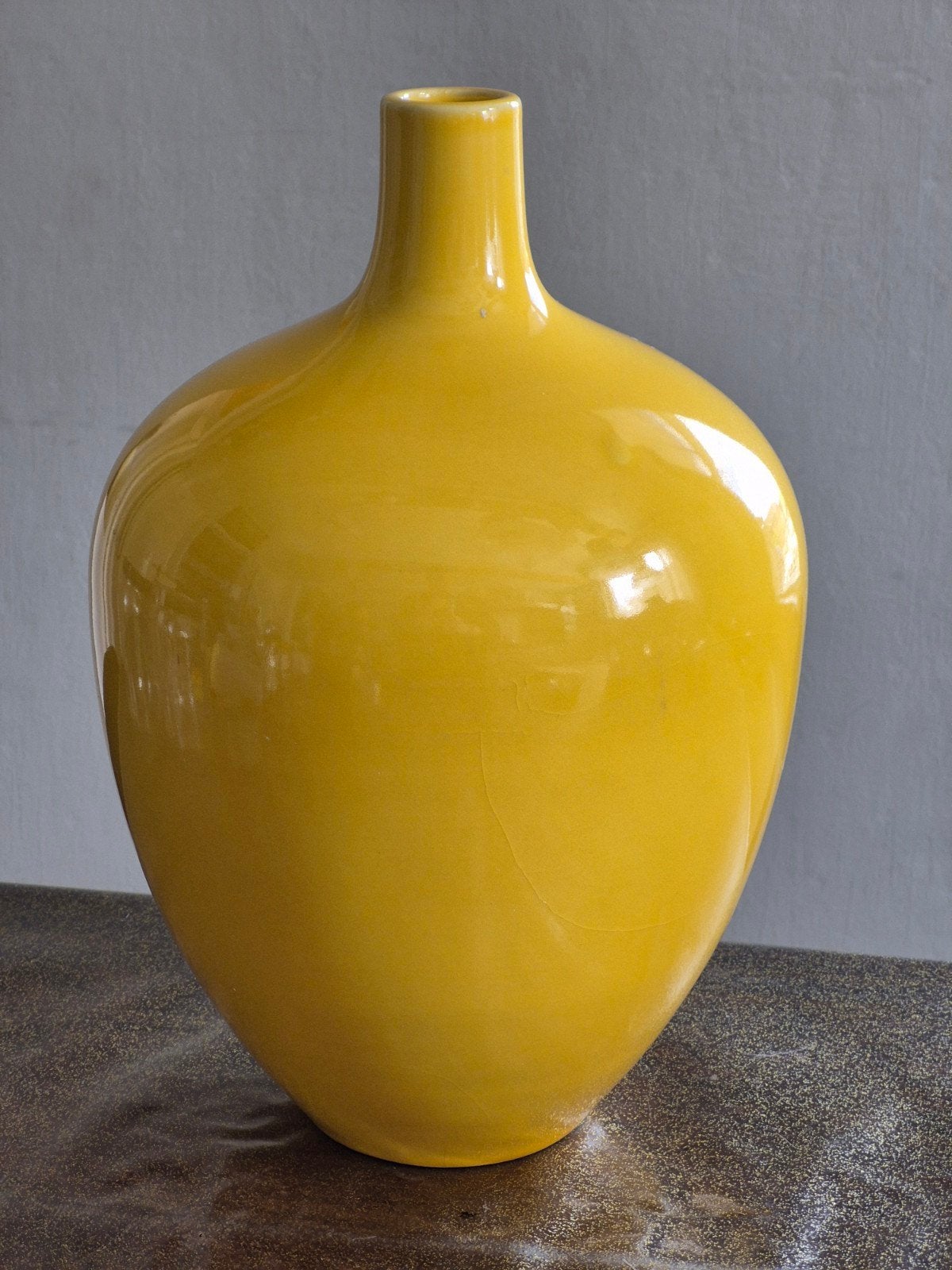 Gave grote gele vaas van de ikea 30cm hoog, Ophalen of Verzenden, Zo goed als nieuw, Geel, Steen/keramiek