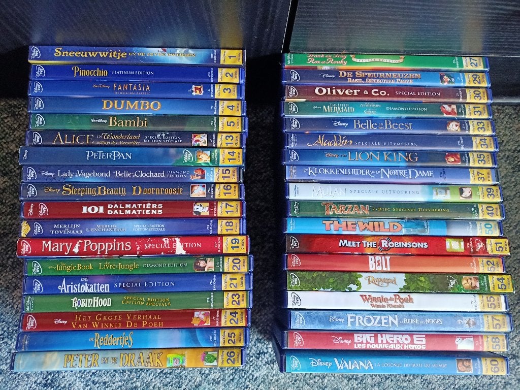 Disney classics tekenfilms goldnumbers classics rugnummers, Nederlands, Ophalen of Verzenden, Zo goed als nieuw, Nederlands