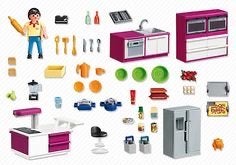 Playmobil Keuken met Kookeiland (5582) - Complete set, Ophalen of Verzenden, Zo goed als nieuw