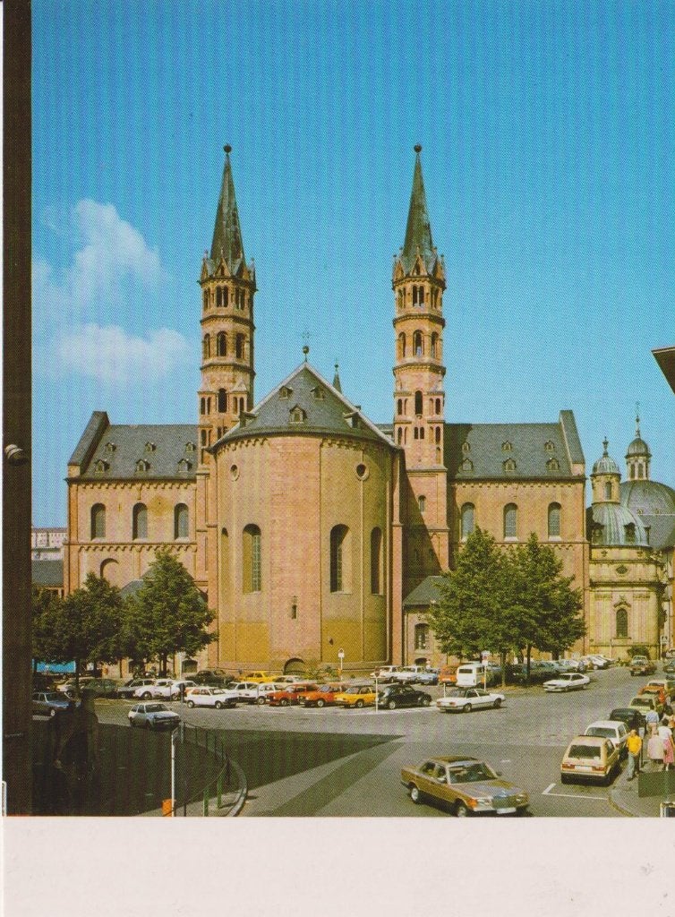 Duitsland, Wurzburg met auto's oa Mercedes S klasse, Ophalen of Verzenden, 1960 tot 1980, Ongelopen, Duitsland