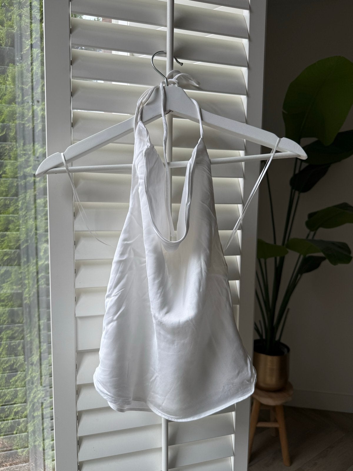 Zara Witte Halter Top - Maat M, Maat 38/40 (M), Wit, Ophalen of Verzenden, Zo goed als nieuw