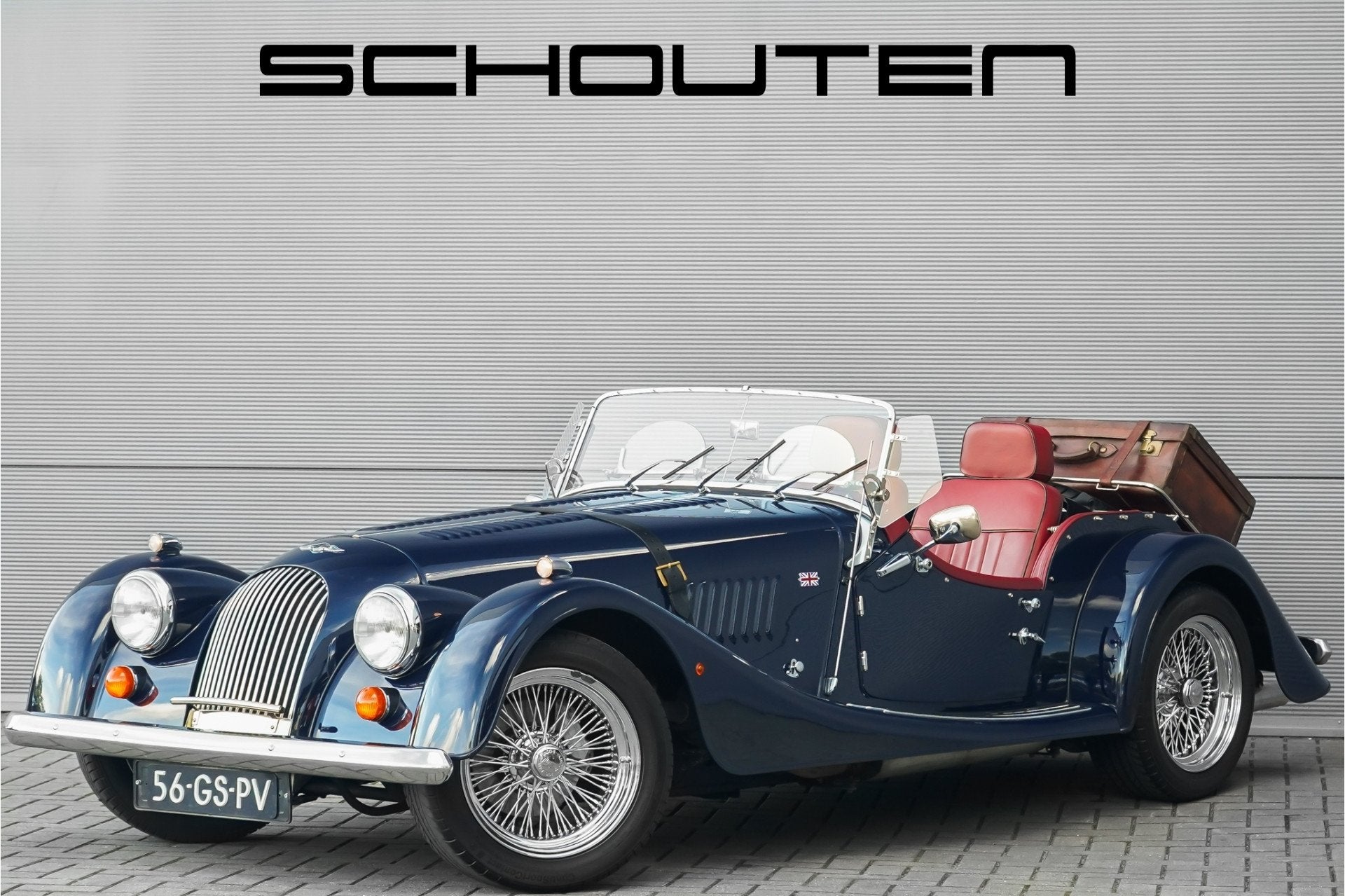 Morgan Plus 3.9 V8 2-seater Orgineel Nederlands (bj 2001), Auto's, Achterwielaandrijving, 190 pk, Cabriolet, Blauw