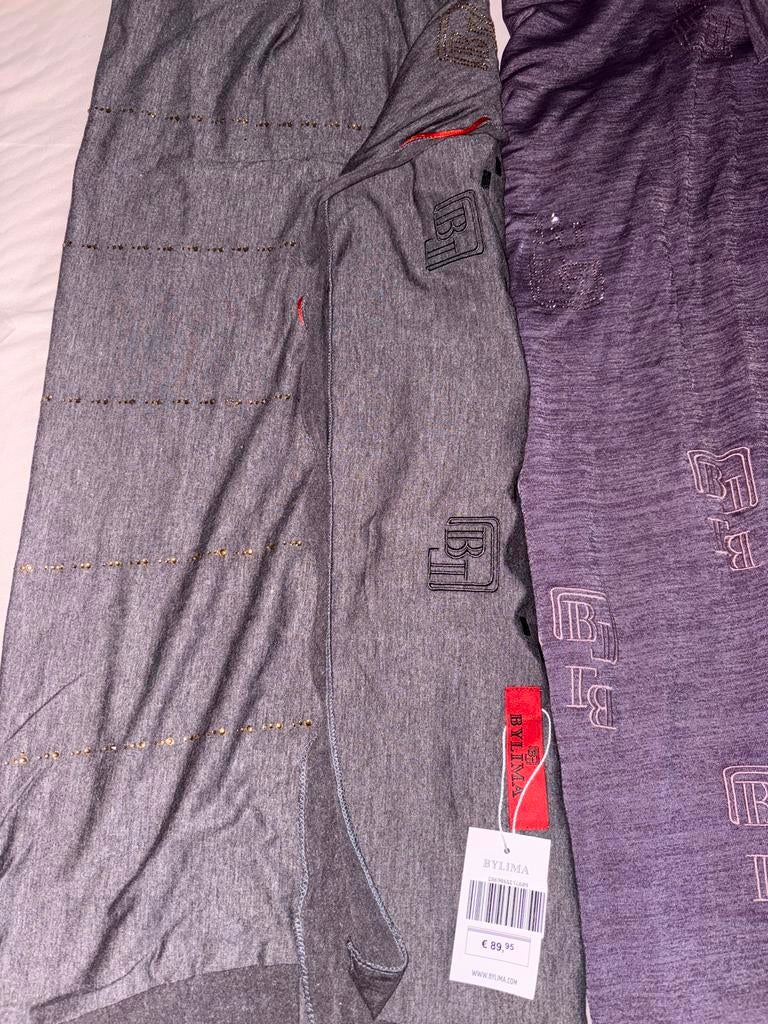 Bylima RICAMO DESIGN SCARF DARK GREY en scarf purple, Maat 38/40 (M), Nieuw, Ophalen of Verzenden, Lange mouw