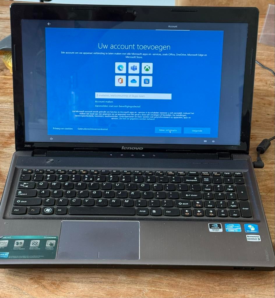 Lenovo IdeaPad Z580 - i7, Windows 7, Dolby Home Theater, Computers en Software, Ophalen, Gebruikt, 2 tot 3 Ghz, 4 GB