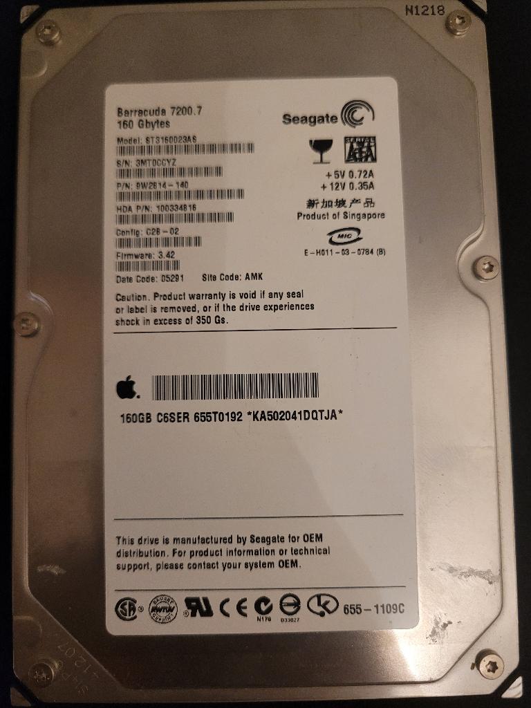 Seagate Barracuda 160GB HDD, Intern, 160GB, Ophalen of Verzenden, Desktop