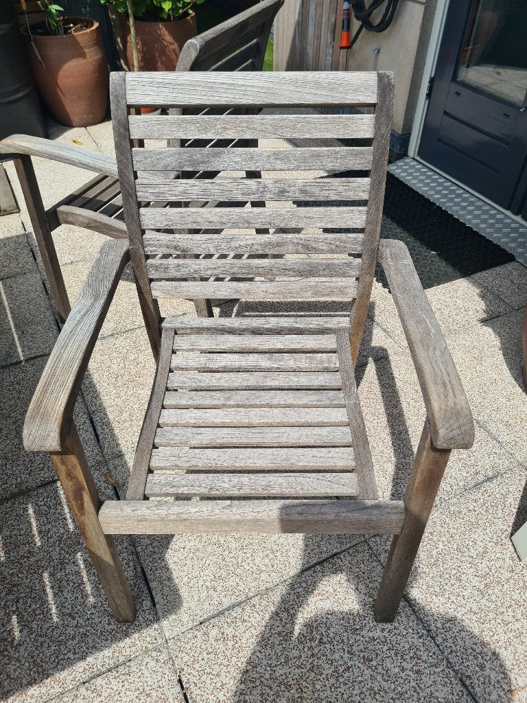 hardhouten tuinset, Ophalen, 4 zitplaatsen, Gebruikt, Hardhout