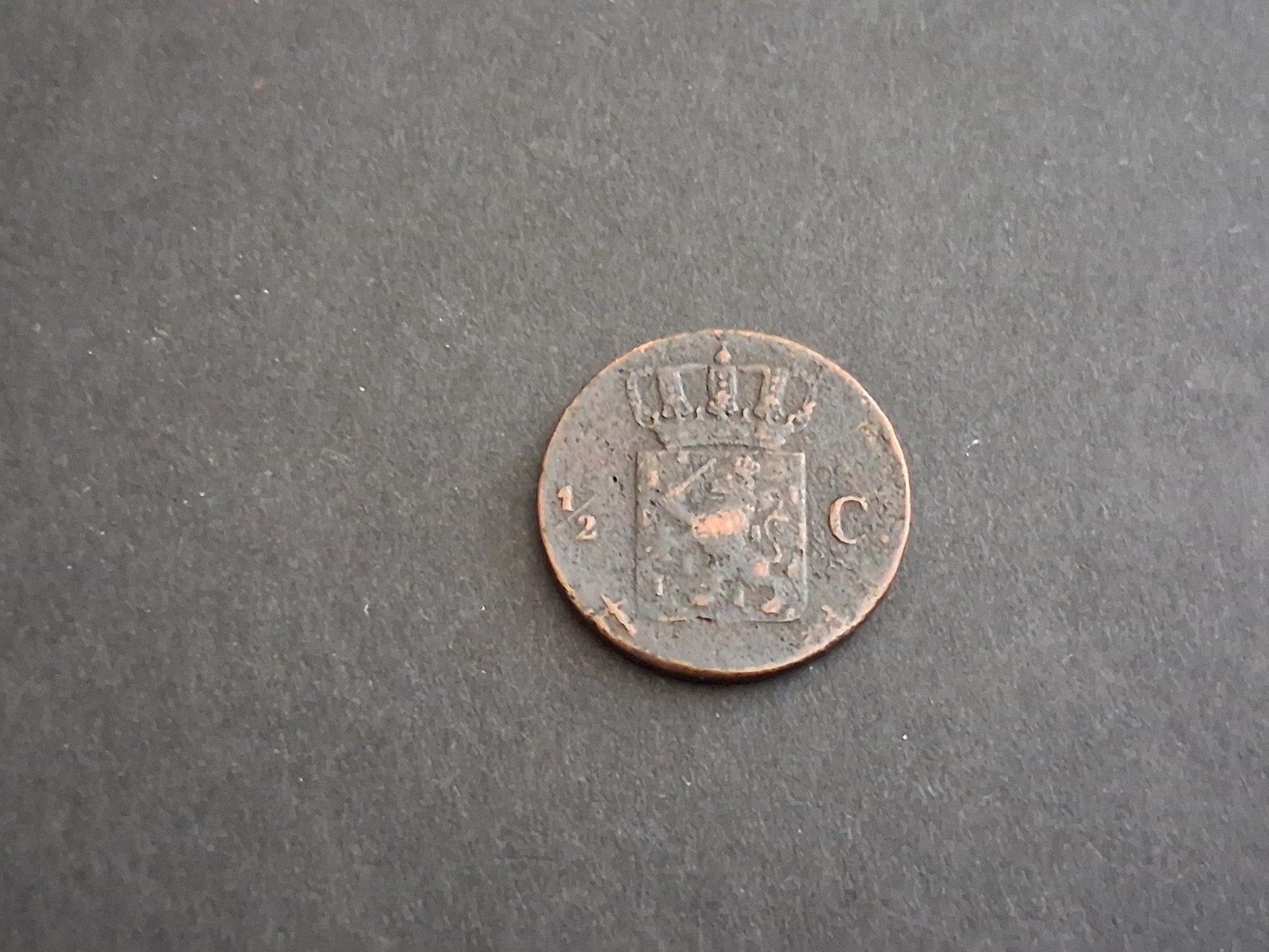 1/2 cent Willem 3  1863, Verzenden, Koning Willem III, Losse munt