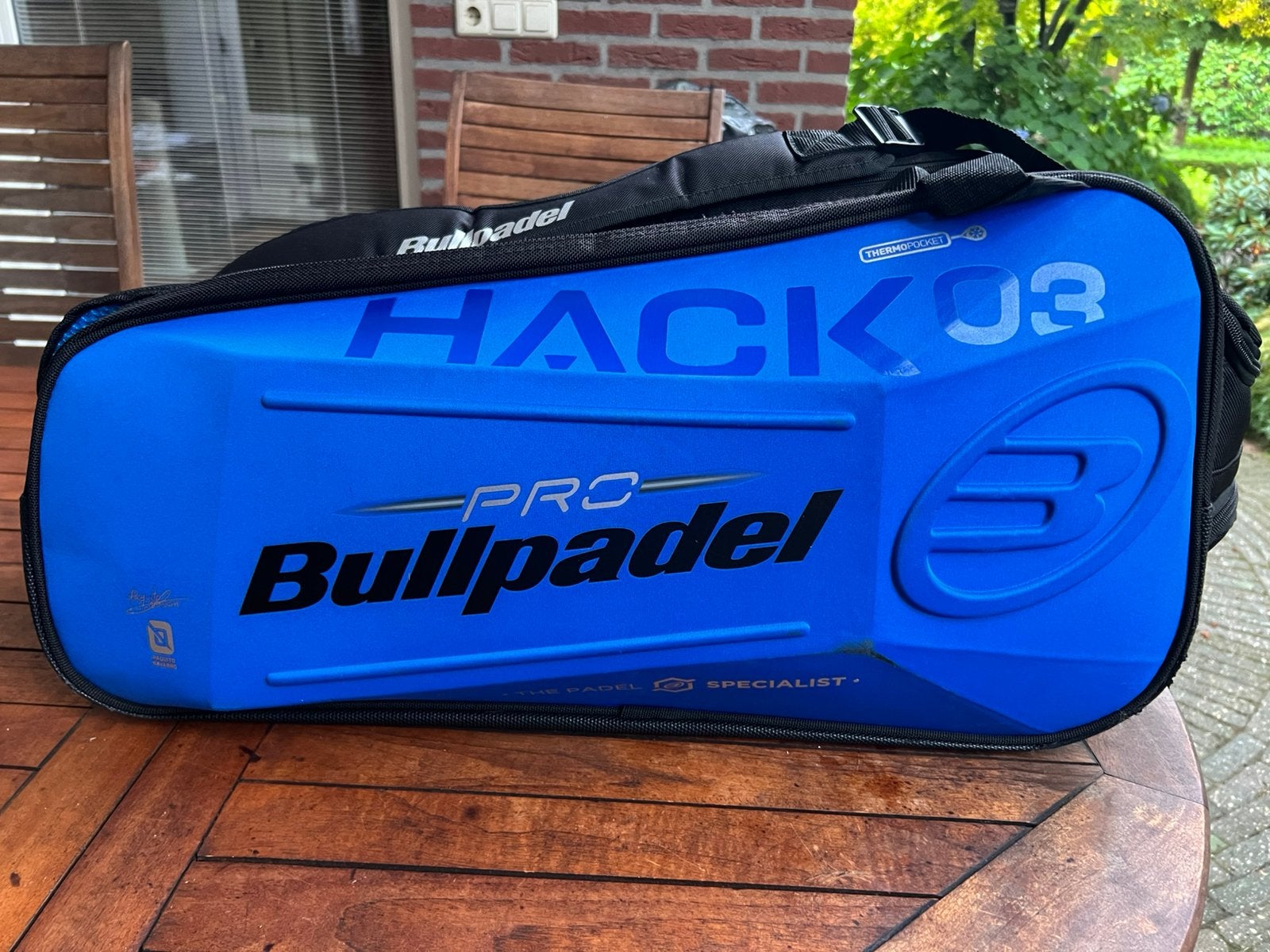 t.k.Bullpadel Pro Hack3 padeltas Paquito Navarro + NOX hoes, Ophalen of Verzenden, Gebruikt, Tas, Overige merken