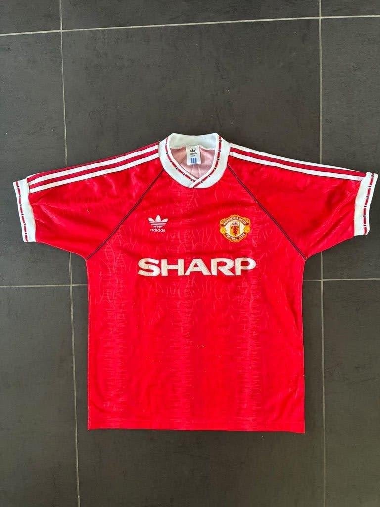 Origineel Manchester United Adidas shirt 1990–1992, Ophalen of Verzenden, Gebruikt, Buitenlandse clubs, Shirt