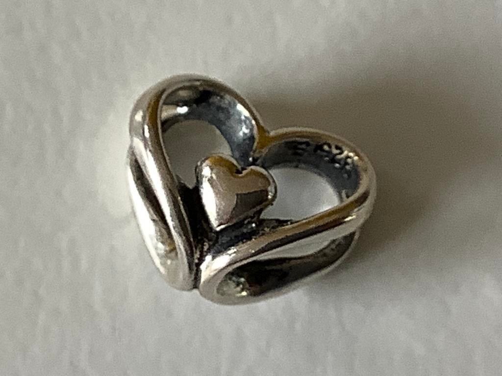 Trollbeads heart to heart, voor armband., Ophalen of Verzenden, Zo goed als nieuw, Zilver, Trollbeads