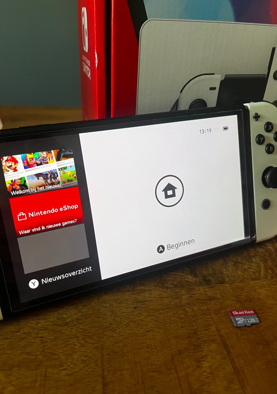 Nintendo Switch OLED + 128GB geheugenkaart, Zo goed als nieuw, Met 1 controller, Met harde schijf, Switch OLED