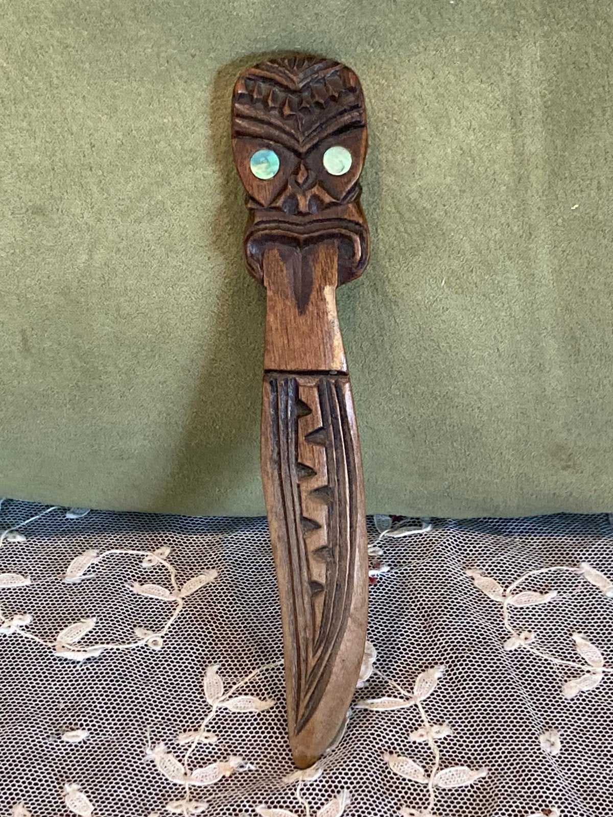 Houten briefopener uil (120725), Antiek en Kunst, Ophalen of Verzenden