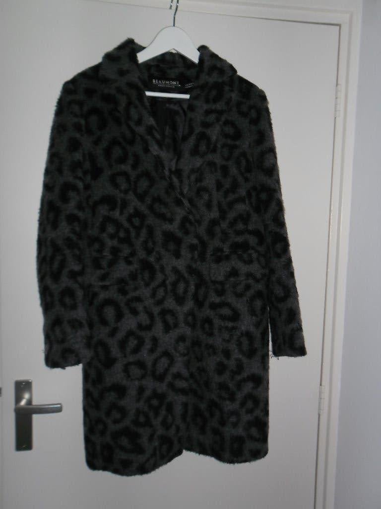 Beaumont Amsterdam Zwart/Grijs Animalprint Winterjas Maat 38, Kleding | Dames, Jassen | Winter, Maat 38/40 (M), Zwart, Beaumont