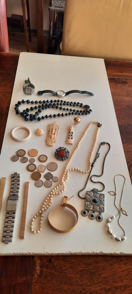 Lotje antieke sieraden en munten uit nalatenschap., Ophalen of Verzenden, Overige materialen, Overige typen