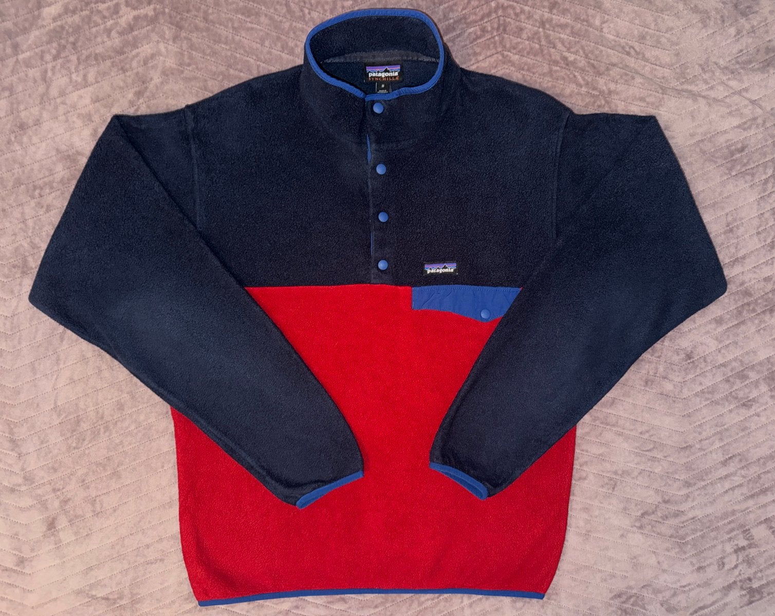 Patagonia Lightweight Synchilla Snap-T Pullover Fleece, Ophalen of Verzenden, Zo goed als nieuw, Maat 52/54 (L), Rood