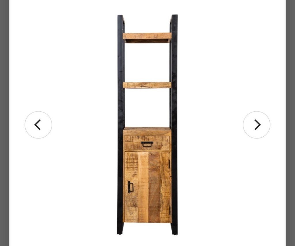 Mango hout boekenkast britt, Ophalen, 50 tot 100 cm, Zo goed als nieuw, Industriële