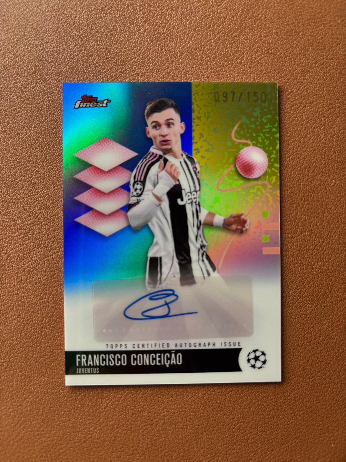 Conceicao Juventus Auto /150 Topps Finest 2026 Voetbalkaart, Verzenden, Zo goed als nieuw, Buitenlandse clubs, Spelerskaart