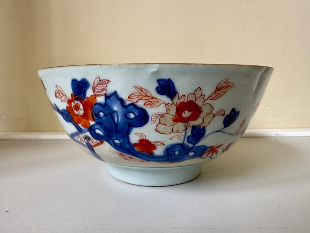 Antieke Chinese kom met bloemmotief imari, Ophalen of Verzenden