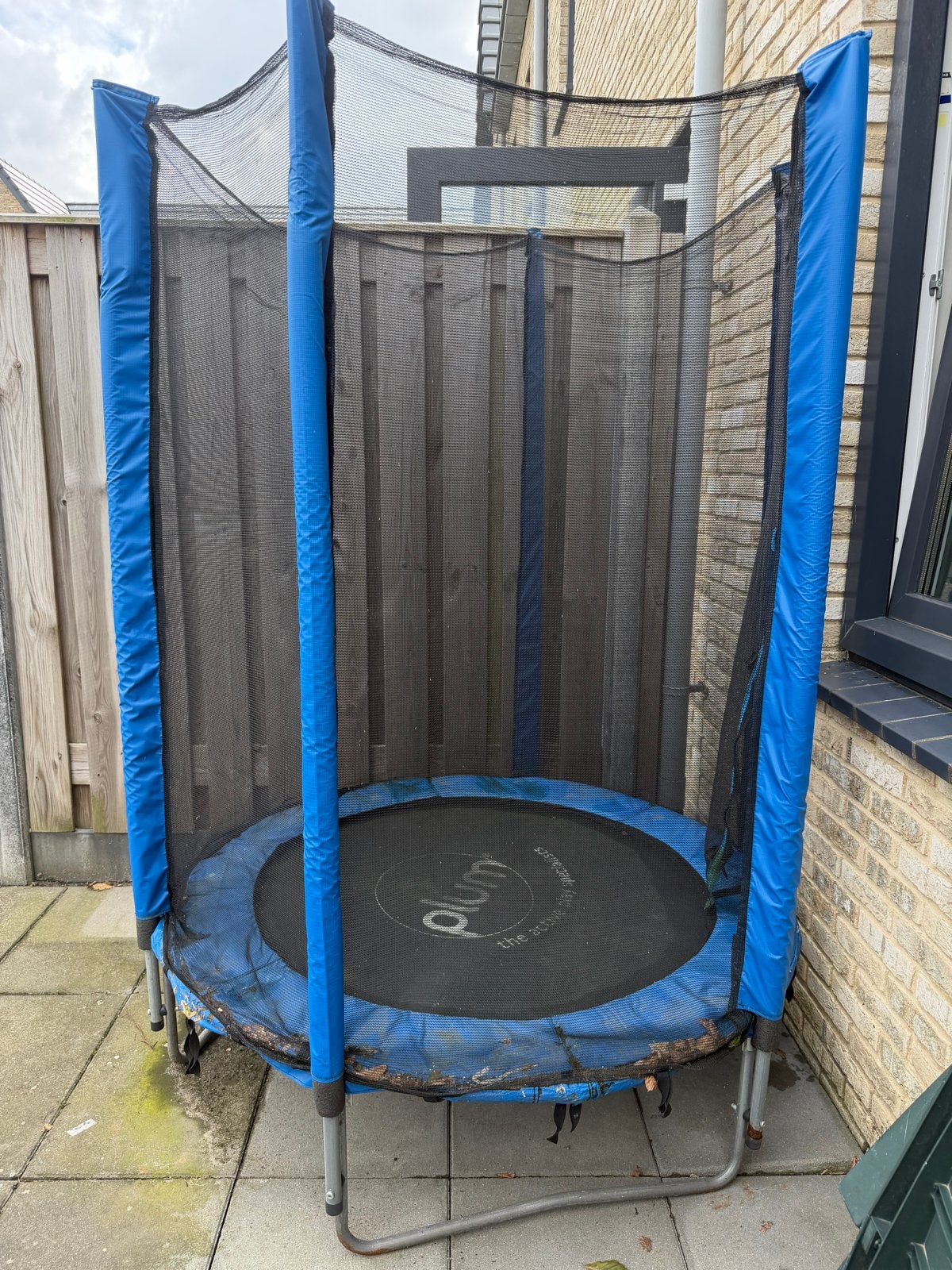Plum trampoline met veiligheidsnet, Ophalen, Gebruikt