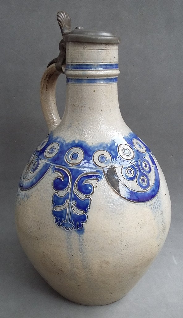 Omstreeks 1680-1750 GROTE Westerwald Kruik GRATIS VERZENDING, Antiek en Kunst, Ophalen of Verzenden